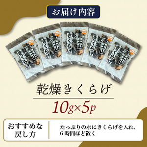 国産 きくらげ 5パック 乾燥 きくらげ