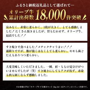 オリーブ牛 黒毛和牛 すき焼き 香川県産 オリーブ牛【1kg】
