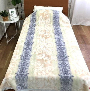 マイヤー毛布 シングル ブルー C.R.P加工毛布 1枚 (ニューマイヤー毛布) 11820BL｜毛布の町 泉大津市 国産 毛布 家庭で洗濯可 [4913]