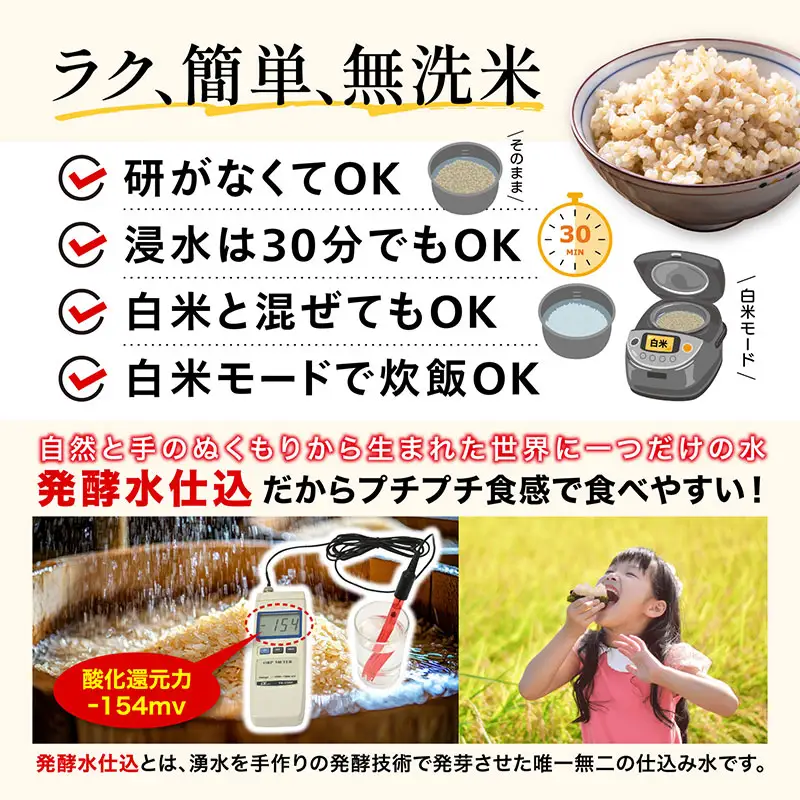 先行予約 発芽玄米 ササニシキ 3kg(600gx5袋)   令和8年 無農薬 新潟県産 発芽玄米