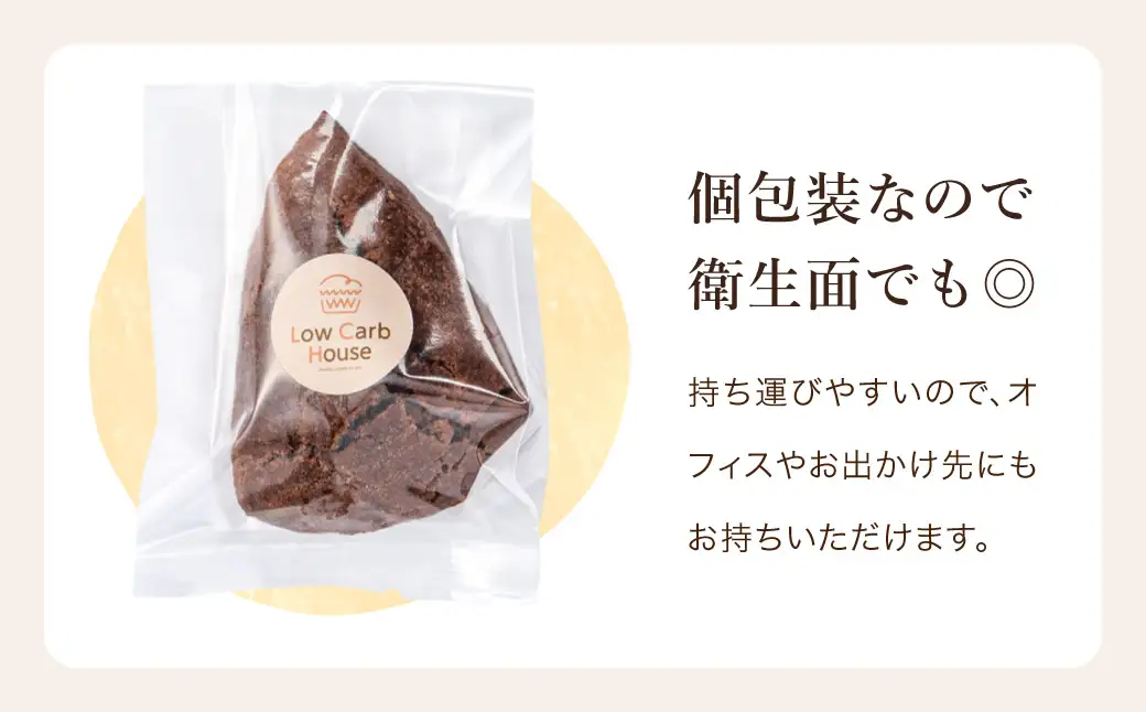 グルテンフリー 低糖質スイーツ ココアプロテインスコーン  8個 / スイーツ マフィン 低糖質 ダイエット 朝食 お菓子 焼菓子 糖質オフ 個包装 ギフト（小麦粉・砂糖・トランス脂肪酸・人工甘味料・不使用）【LowCarbHouse 】
