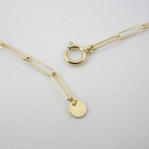 ロングクリップネックレス K18【ネックレス アクセサリー 金 ゴールド おしゃれ 記念日 プレゼント 贈り物 母の日 バレンタイン クリスマス ホワイトデー 国産】（36-10）