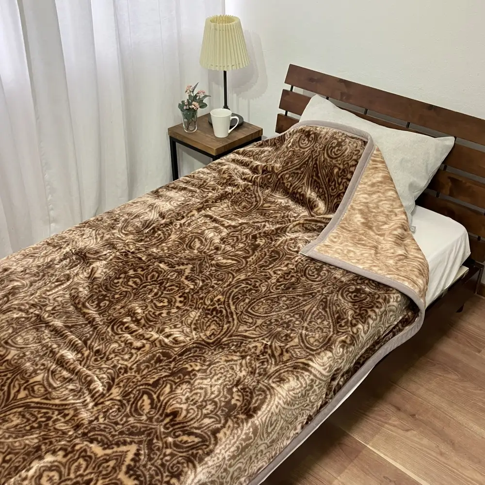 マイヤー毛布 シングル ブラウン C.R.P加工毛布 1枚 (ニューマイヤー毛布) 11756BR ｜ 毛布の町 泉大津 国産 サイズ・色 家庭洗濯可 [5014]