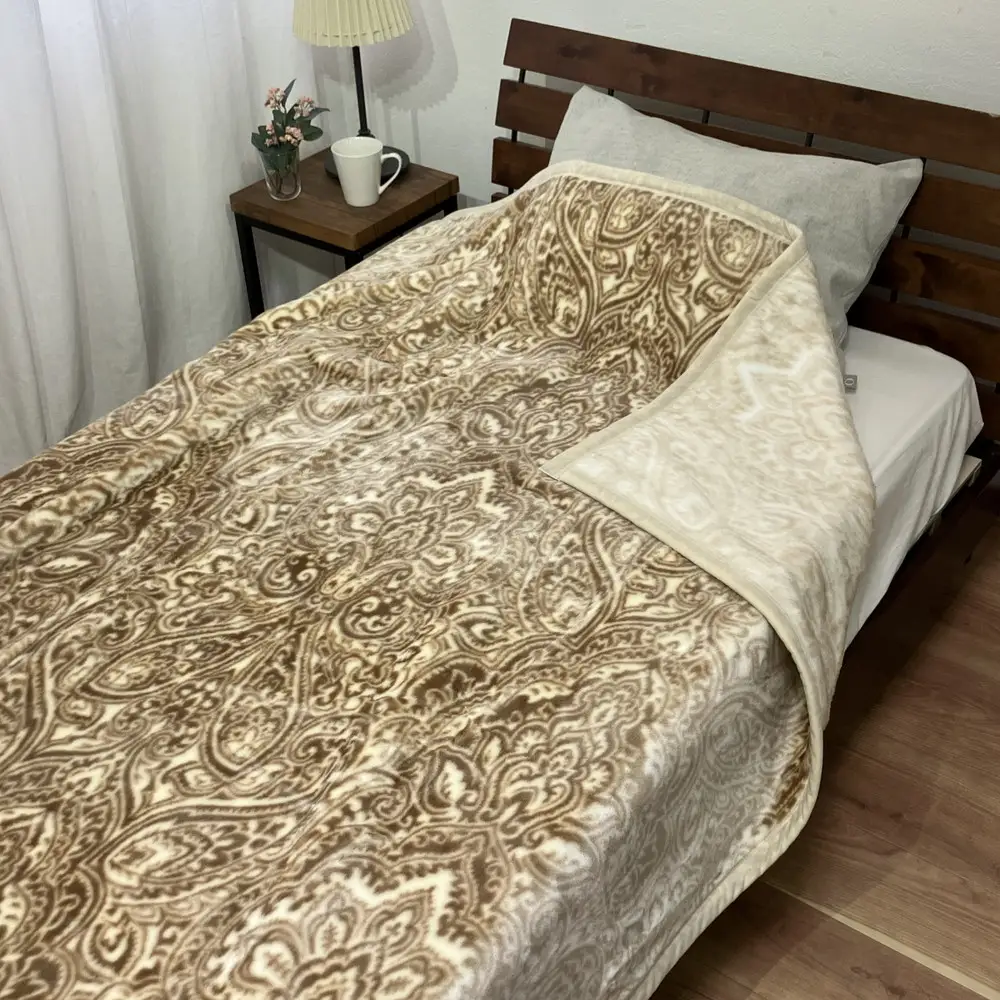 マイヤー毛布 シングル ベージュ C.R.P加工毛布 1枚 (ニューマイヤー毛布) 11756BE ｜ 毛布の町 泉大津 国産 サイズ・色 家庭洗濯可 [5015]