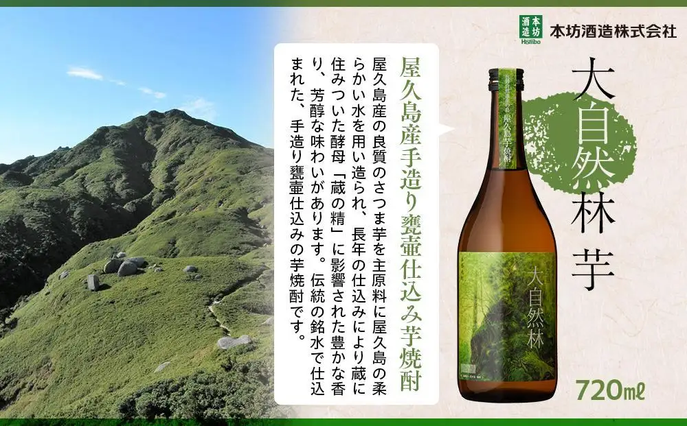 屋久島焼酎飲み比べ 2種×各3本 計6本セット（三岳 900ml・大自然林芋720ml）