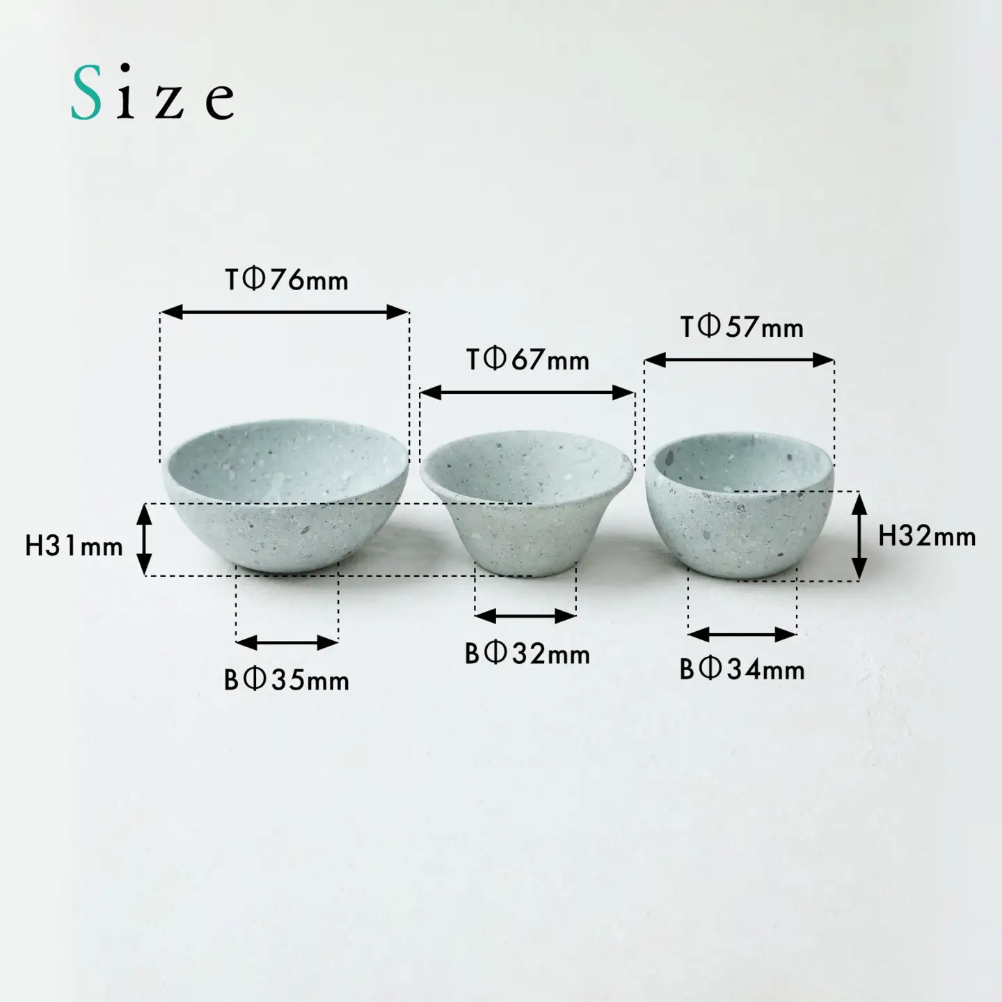 ふくいブルー酒盃3点セット【軽い 青石 笏谷石 職人 食器 石 保温 保湿 工芸品 陶器 軽量 ふくいブルー】[C-023003]