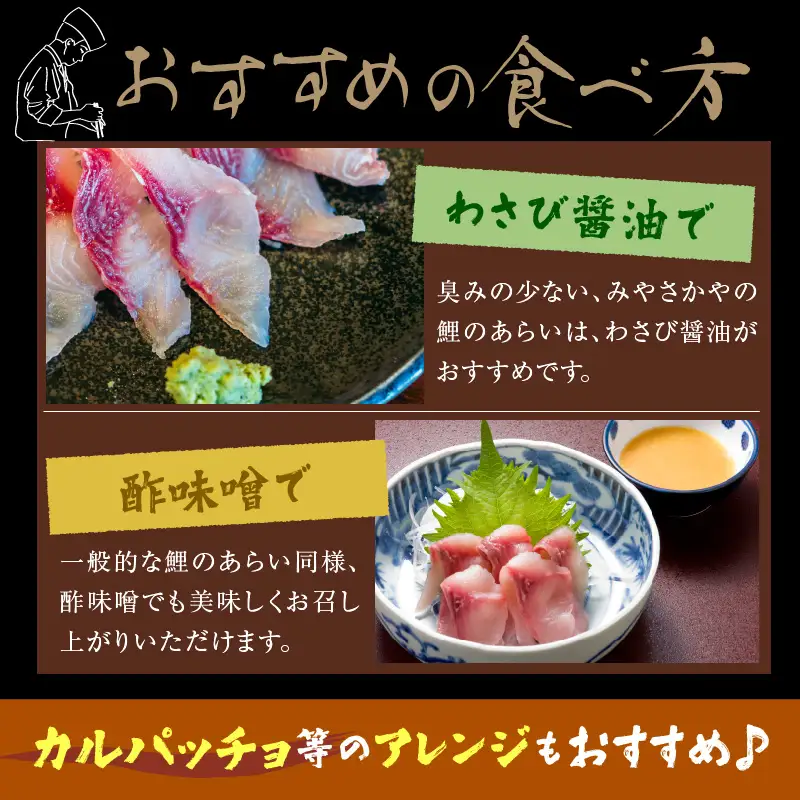 鯉のあらい 4人前 10枚×4パック 鯉 あらい 刺し身