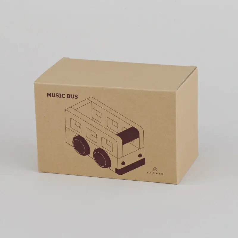 IKONIH ( アイコニー )  オルゴールバス/ おもちゃ 子供 こども オモチャ 玩具 プレゼント お祝い 木 出産祝い 安全 オーガニックトイ ファーストトイ バス 乗り物 車 大型車【kip007】