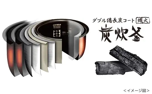 三菱IHジャー炊飯器　ダブル備長炭コート熾火（おきび）　炭炊釜　NJ-VP10J-W＜カラー：白亜麻＞　【11218-1054】