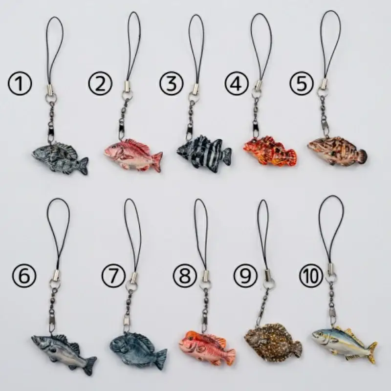 リアルストラップ / キーホルダー 魚 さかな フィッシュ 釣り 海 うみ クマノミ 海水魚 海の生き物 鍵 かぎ 家 車 自転車 かわいい お土産 雑貨 思い出 プレゼント ギフト すさみ 【mac002A】