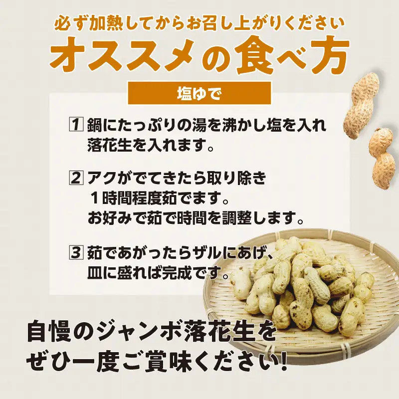【先行予約】ジャンボ生落花生 1kg｜落花生 ピーナッツ
