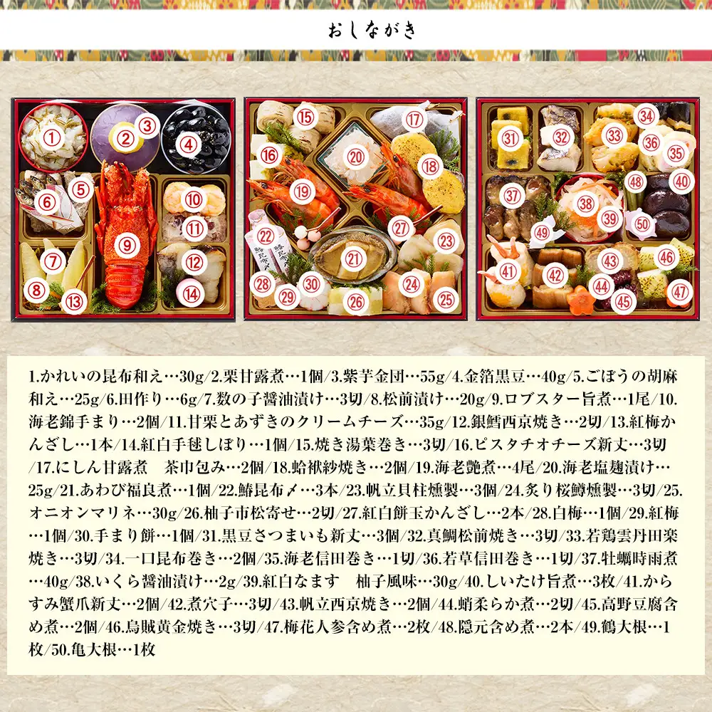 【京都祇園 岩元】冷蔵おせち三段重「匠」ロブver. 約3～4人前 料亭おせち