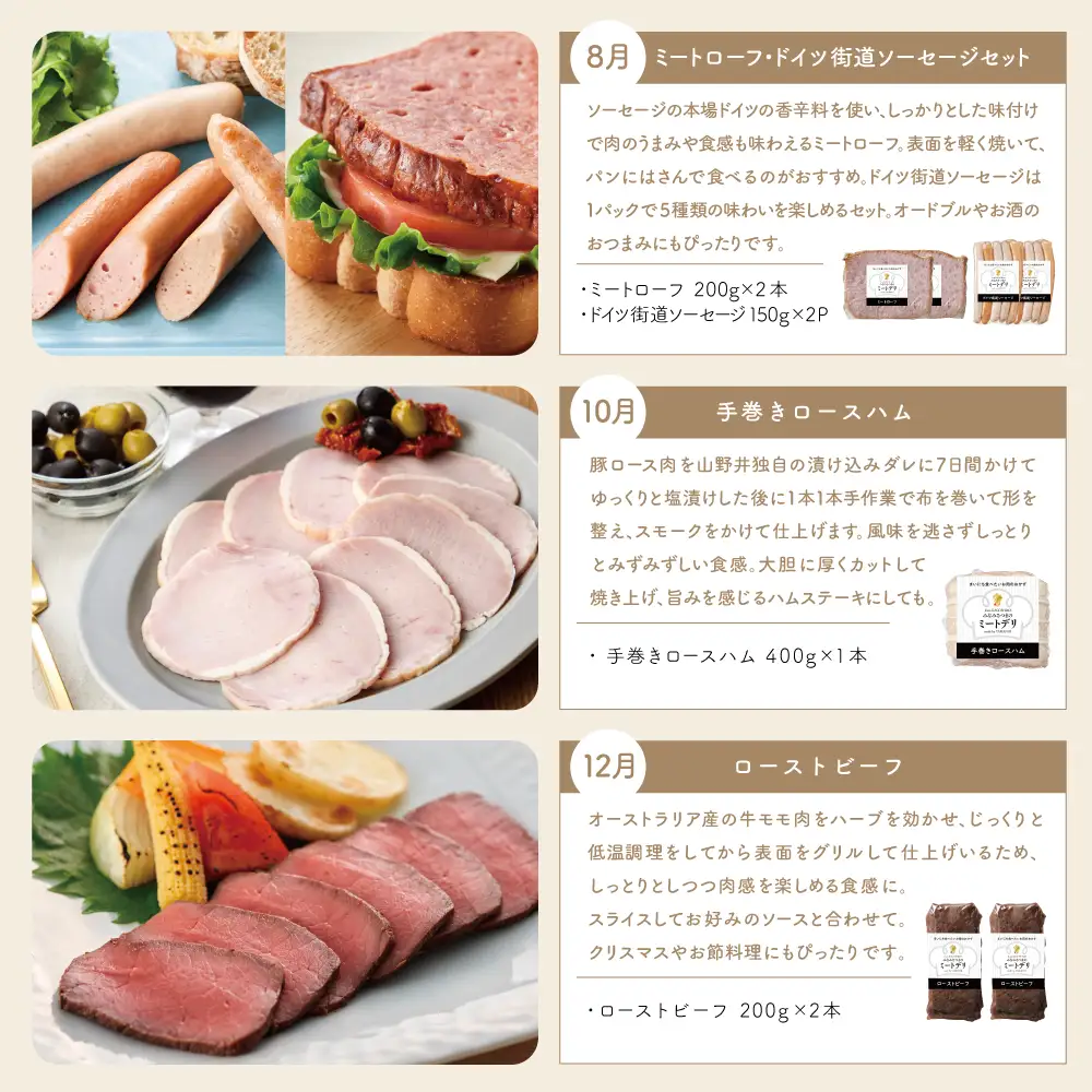 【定期便 全6回：偶数月発送】お肉のおかず定期便［みなみさつまのミートデリ］ ハンバーグ ウインナー ソーセージ ローストポーク ハム ピスタチオ入り フランクフルト ミートローフ ローストビーフ 鹿児島県産 冷蔵 冷凍 南さつま市