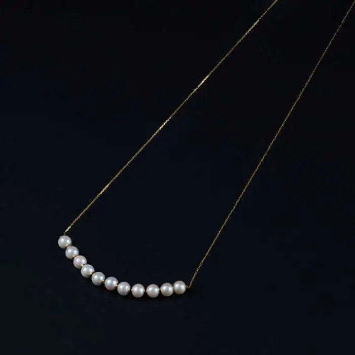 【選べる】アコヤ真珠ロングステーションネックレス パール 8.0-8.5mm / パール [41AAAA016]