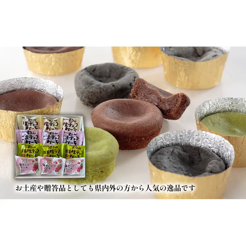 生チョコケーキ詰合せ12個入（生チョコ・いちご・抹茶・ごま）