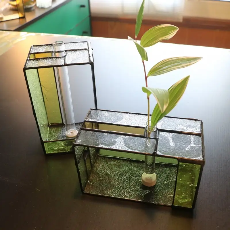 花瓶 四角ボックス花器 一輪挿し｜花瓶