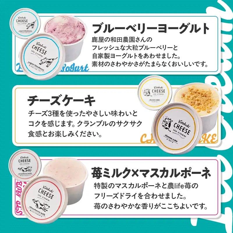 2557 【 全3回 定期便 】Kotobuki cheese アイスクリーム セット 6種 KN087-T01 アイス 菓子 ケーキ