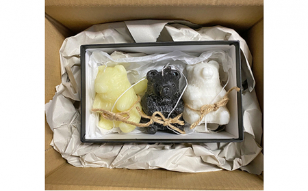 Tukiko Factory Tukiko Factory 木彫り熊風キャンドル  飾り インテリア 北海道 今金町 F21X-101