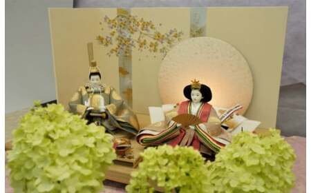【飾り台セット“正倉院”】人形作り40年 “平安天鳳”作 京都西陣織  正倉院 花橘 鳳凰 手作り ひな祭り 木製 今どき かわいい おしゃれ モダン H067-155