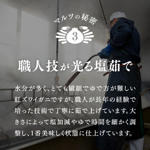 【北海道・沖縄・離島配送不可】【訳あり】蟹屋の釜茹で紅ずわい蟹1kg箱詰めセット 500g前後×2枚 ベニズワイガニ 紅ずわいがに カニ かに 境港 マルツ ボイルズワイガニ