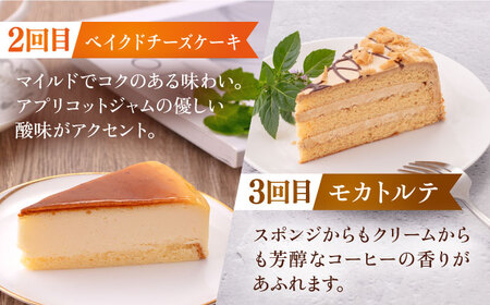 【訳あり】【全3回定期便】毎月届く！贅沢スイーツ定期便 ケーキ定期便 チョコケーキ ベイクドチーズケーキ コーヒーケーキ 定期便 おすすめケーキ定期便 スイーツ【ファミール製菓株式会社】 [AKCI014]