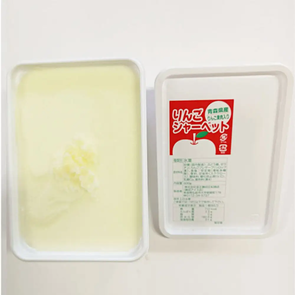 アイス 藤田アイス店 屋台アイスセット【イチゴ味×1個+りんご味×1個（りんご果肉入り）+コーン10個】