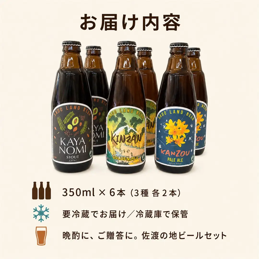 クラフトビール 飲み比べ 350ml 6本 | 新潟県 佐渡市 クラフトビール