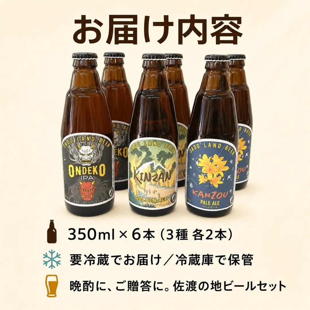 クラフトビール 飲み比べ 350ml 6本 | 新潟県 佐渡市 クラフトビール