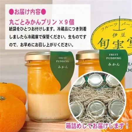 〔伊東温泉大人気〕丸ごとみかんプリン9個入_菓子・スイーツ プリン  _【配送不可地域：離島】【1538907】