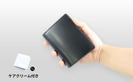 財布 TAANNERR Half Wallet ブラック ディープブルー グリーン レッドブラウン 姫路 レザー キャメル ユニセックス ケアクリーム付き 二つ折り 二つ折り財布 ハーフウォレット 革小物 本革 日本製 職人手づくり ブランド財布 兵庫 兵庫県 姫路市 Black