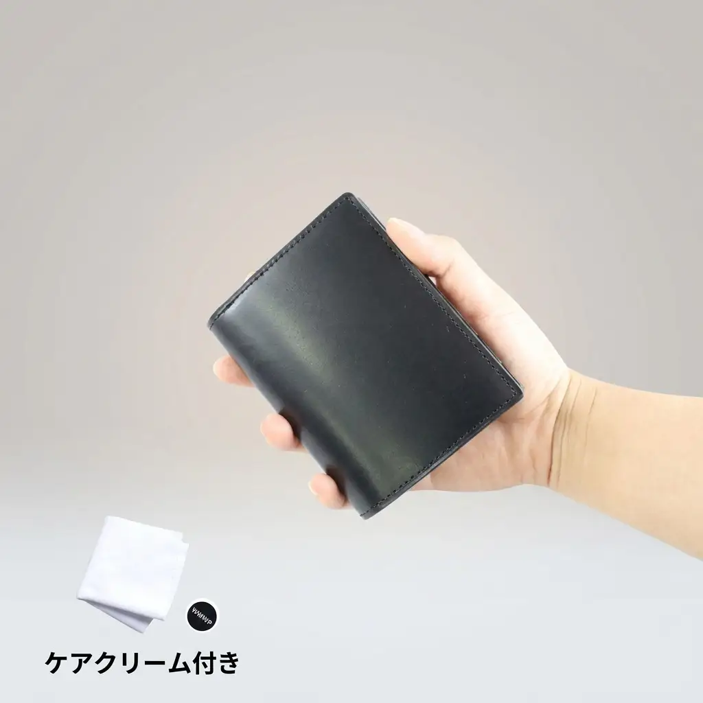 二つ折り財布本革TAANNERR 姫路レザー ハーフウォレット二つ折り財布 Deep Blue