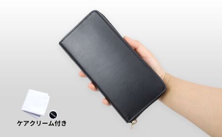 長財布 TAANNERR Roundzip Long Wallet ブラック ディープブルー グリーン レッドブラウン キャメル 姫路 レザー ユニセックス ケアクリーム付き ラウンドジップ ウォレット 財布 革小物 本革 日本製 職人手づくり ブランド財布 兵庫 兵庫県 姫路市 Deep Blue