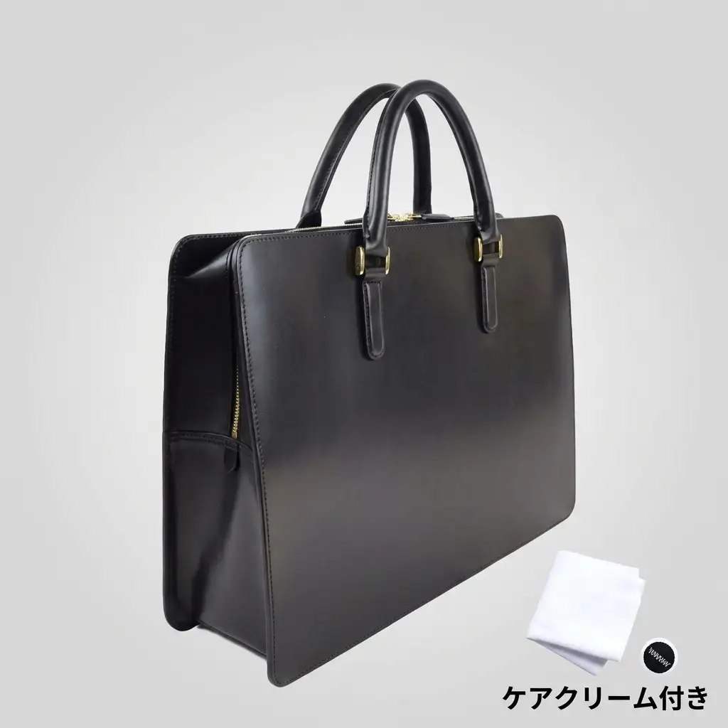 ビジネスバッグ本革TAANNERR 姫路レザー 職人手づくりビジネスバッグ Black
