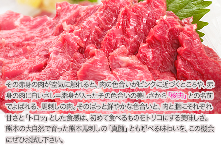 馬刺し 上赤身 300g ブロック 熊本 国産 たれ付 馬刺