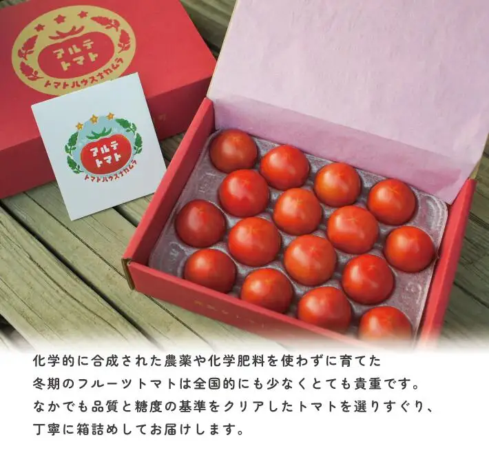 〈2027年1月より順次発送〉【年3回 定期便】アルテトマト 約800g（10‐16玉）×3箱 計約2.4kg フルーツトマト 栽培期間中化学農薬・化学肥料不使用 高知県 トマトハウスナカムラ 有機JAS 【常温】（1～5月頃発送）