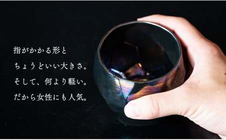 【晩酌を華やかに】メタリックな有田焼 ロックカップ(面取り) 黒色 4個セット 女性にも人気 【喜鶴製陶】軽量 ギフト ペアセット 食器 有田焼 ロックグラス ビアカップ タンブラー 35000円 3.5万円 cy036