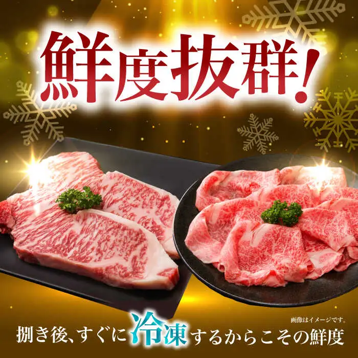 【12回定期便】長崎和牛すきやき・ステーキセット　計800g / 牛肉 ロース ろーす すきやき すき焼き ステーキ すてーき 長崎和牛 / 諫早市 / 長崎県央農業協同組合　Aコープ本部　 [AHAA029]