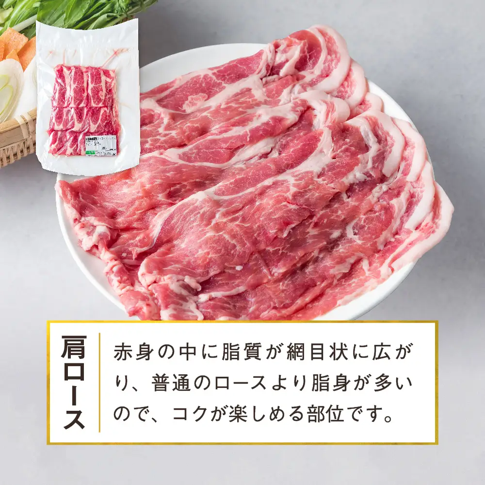 豚肉 肩ロース 小分け スライス 1kg (250g×4) 真空パック 冷凍 笑子豚 肩ロース肉 豚肩ロース 焼き肉 炒め物 岩手県 金ケ崎町