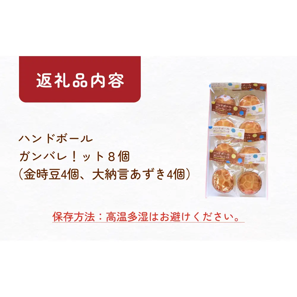 ハンドボールガンバレ！ット 8個 富山県 氷見市 ガレットブルトンヌ 焼き菓子 おやつ ハンドボール