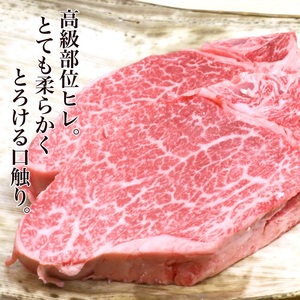 松阪牛 ヒレ ステーキ 100g 2枚 松阪牛