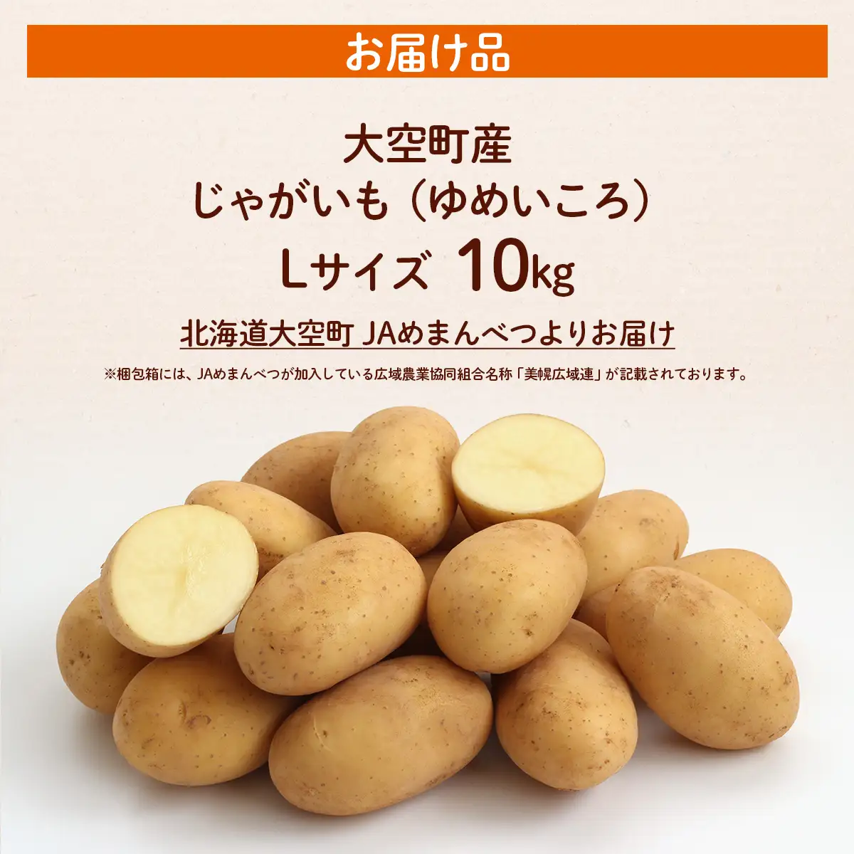 【先行予約】じゃがいも（ゆめいころ） Lサイズ 10kg 大空町産（2026年10月以降順次発送）OSR011