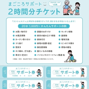 まごころサポート1時間分チケット（20分サポート券×3枚）【 サポート チケット 栃木県 足利市 】 F7Z-1314