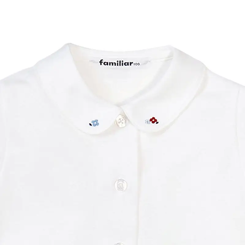 ファミリア(familiar)ブラウス（半袖）(120cm)ホワイト(WH)【240225】