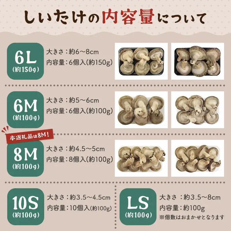 しいたけ 無印品 8M（約100g）×30パック
