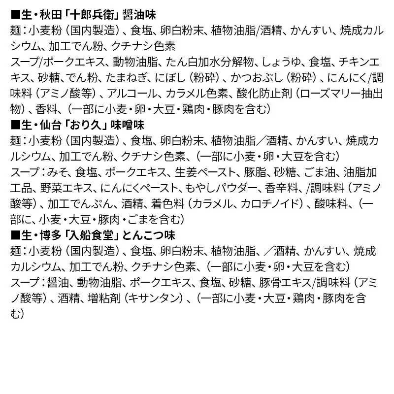 【生麺】全国繁盛店ラーメンセット 6種×2食 計12食