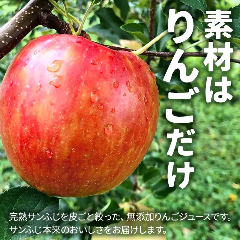 無添加りんごジュース(サンふじ) 80パック リンゴジュース