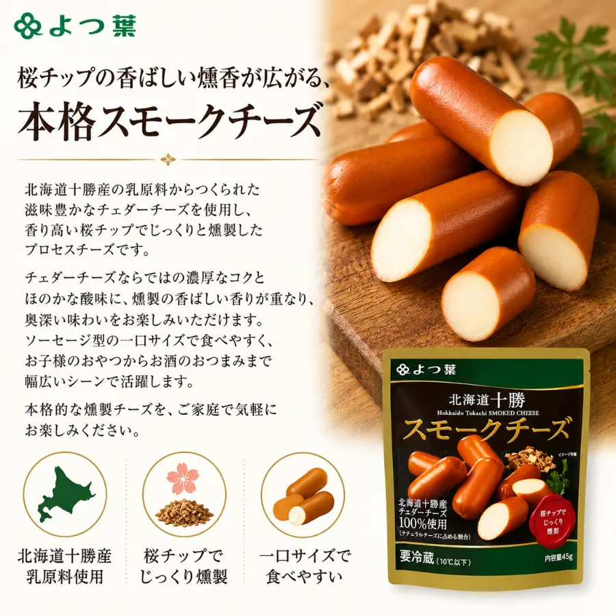 北海道十勝産 よつ葉スモークチーズ12個入り SKA028