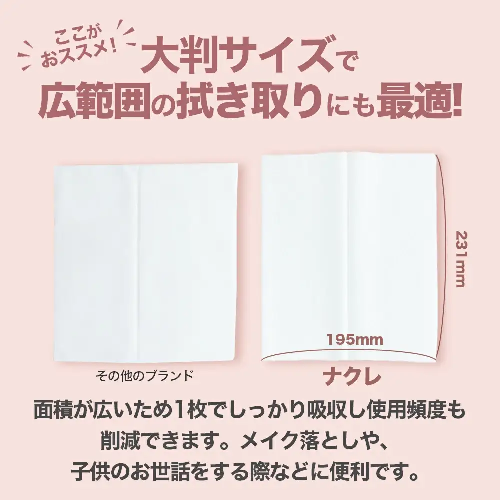 ナクレf ティッシュペーパー 50箱(300枚150組/箱) ティッシュ D0582