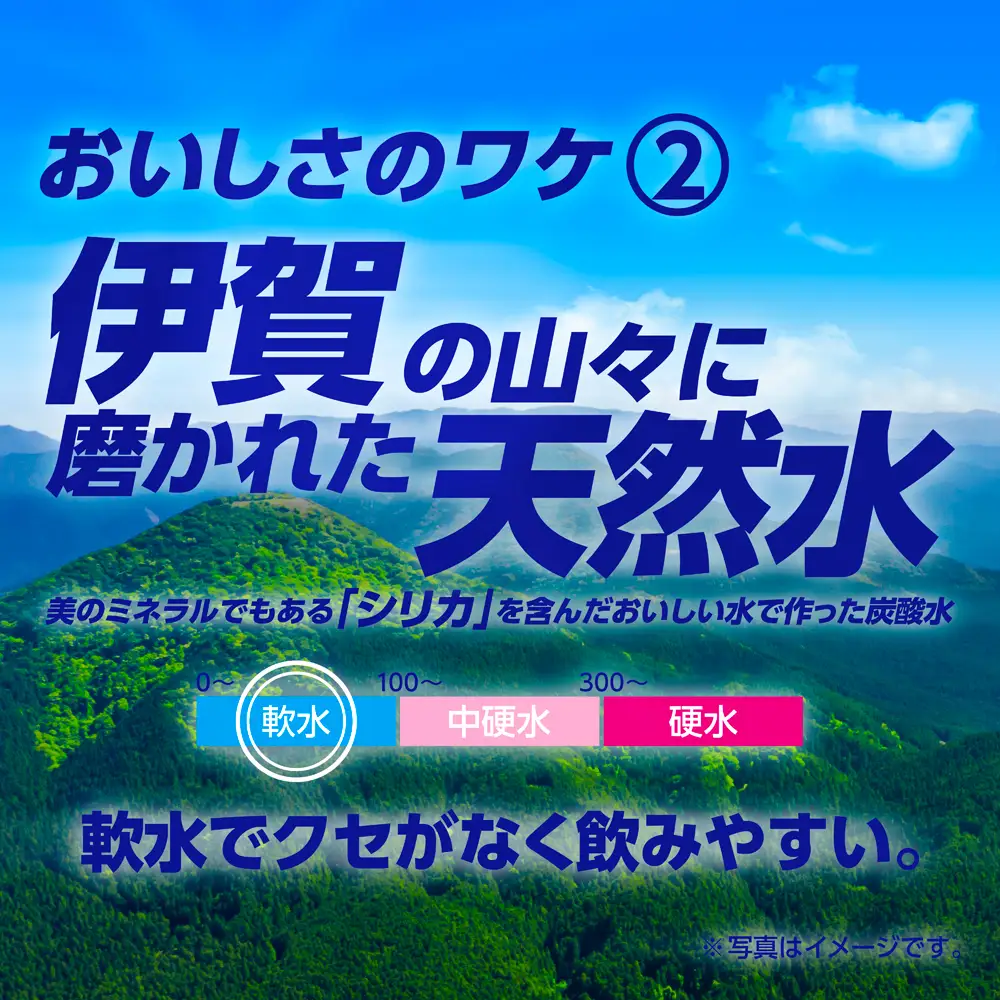 炭酸 サンガリア 伊賀の天然水 強炭酸水2ケース （500ml×48本） 【igge0001】