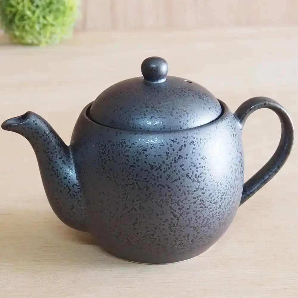 【瀬戸焼】ティーポット 黒結晶 400ml（2人用）【矢野製陶所】 / おうちカフェ ティータイム 癒し [BBCP002]